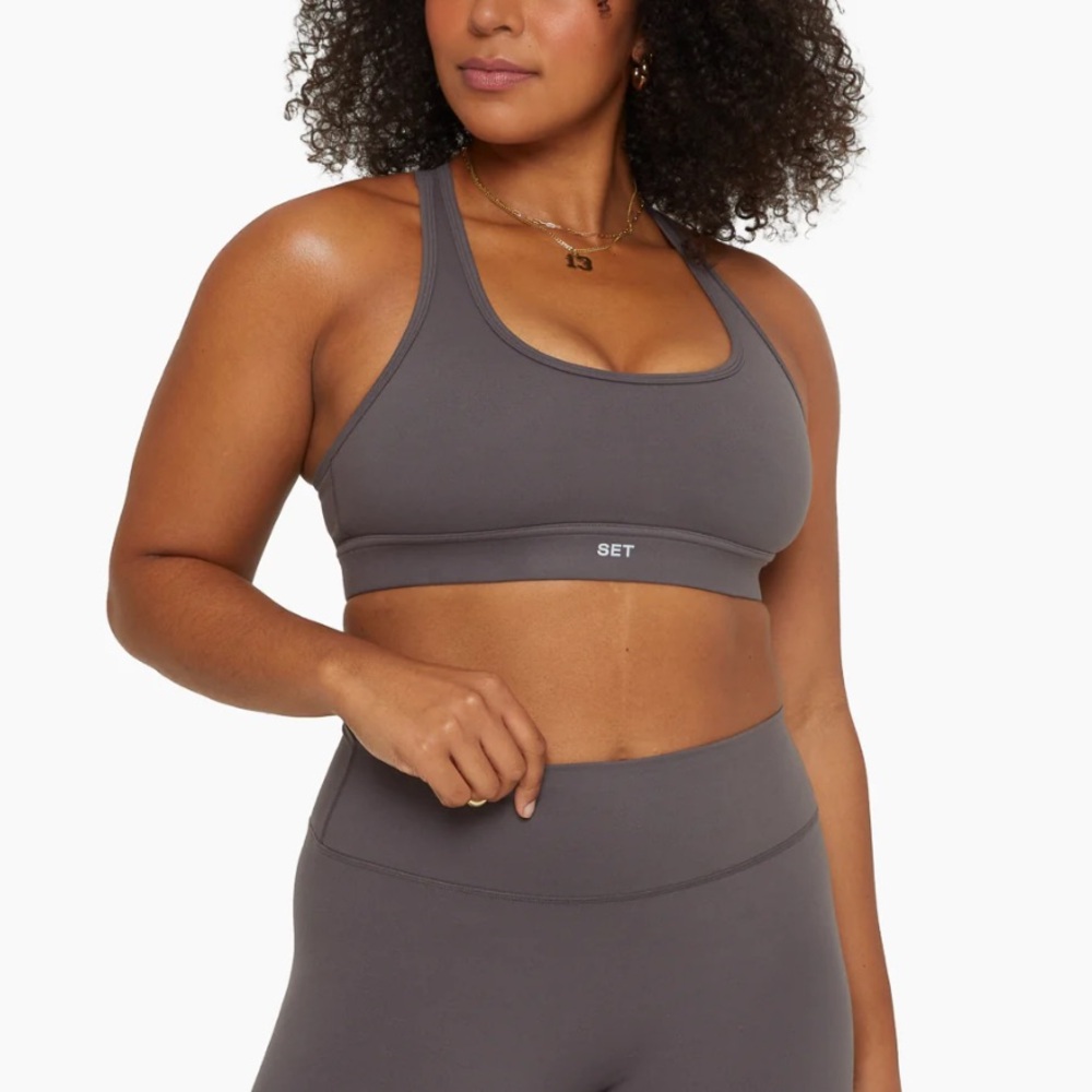 SET Active Formcloud Racerback Bra — Graphite
